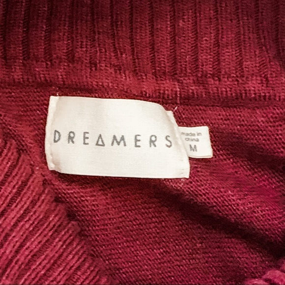 NWT DREAMERS Maroon Cowl Neck Sweater - Picture 10 of 10